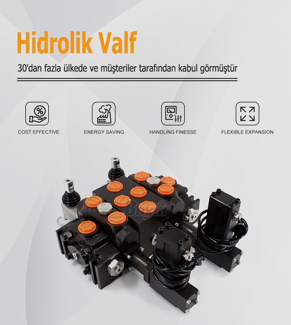 DCV200 Series Electric Motor Driven 2 Spool Sectional Hydraulic Valve